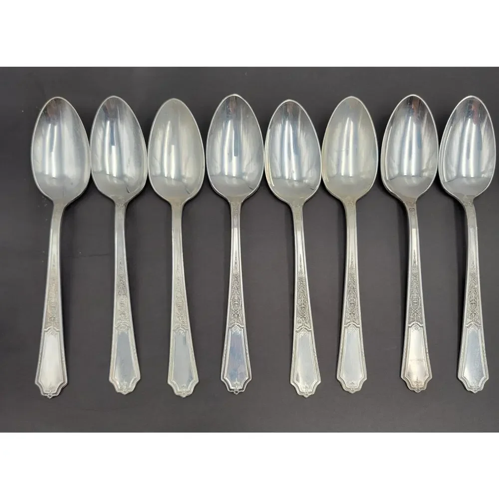 1847 Rogers Bros Ancestral Service for 8 Al Silverplate Flatware Set 43 Pcs